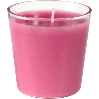 La ricarica Switch & Shine di Duni GmbH è una ricarica di cera rosa in un vetro trasparente, con uno stoppino bianco disposto centralmente. La cera liscia offre circa 30 ore di durata e riempie il contenitore di 65 x 65 mm per un piacere prolungato.