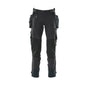 Pantaloni con tasche appese, pantaloni stretch, nero-blu