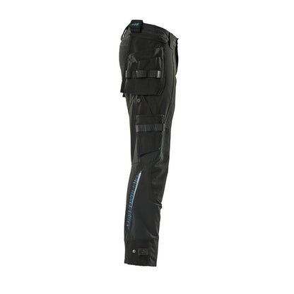 Pantaloni con tasche appese, pantalone stretch, nero