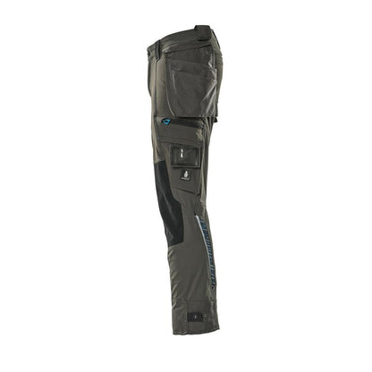 Pantaloni con tasche appese, pantalone stretch, antracite scuro