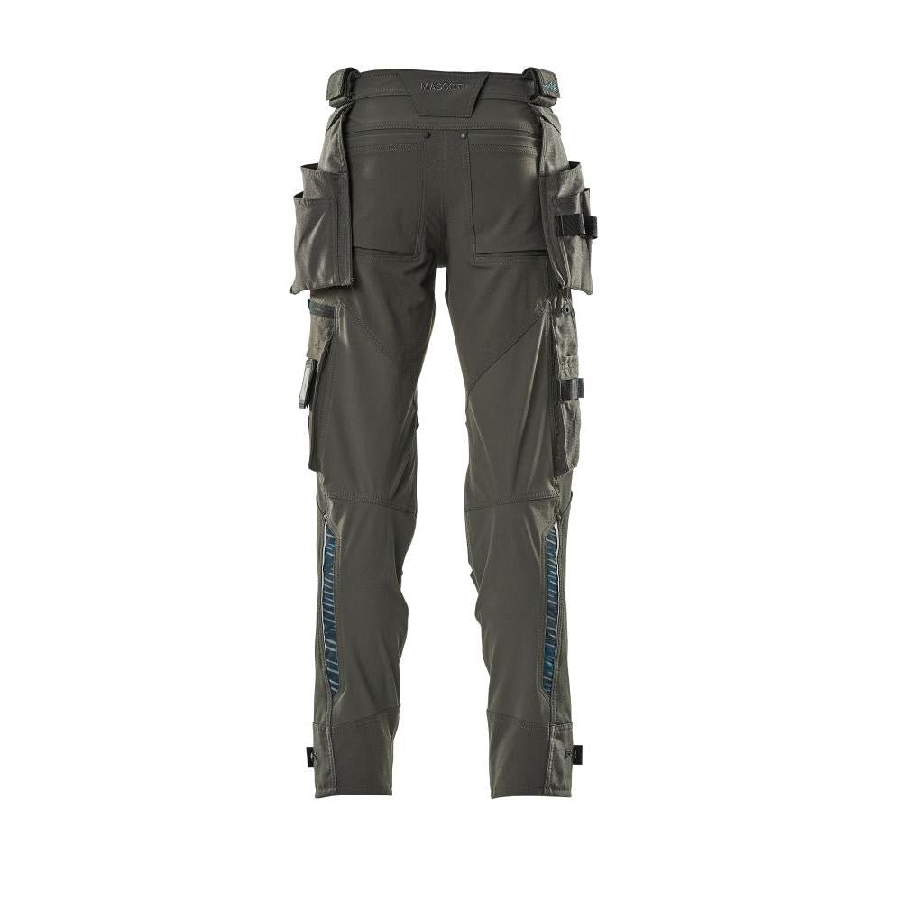 Pantaloni con tasche appese, pantalone stretch, antracite scuro
