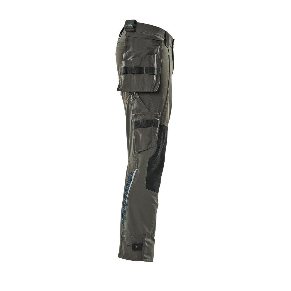 Pantaloni con tasche appese, pantalone stretch, antracite scuro