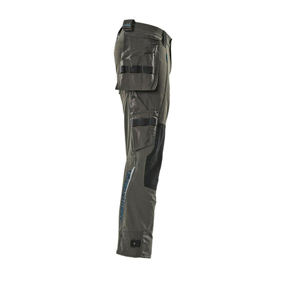 Pantaloni con tasche appese, pantalone stretch, antracite scuro