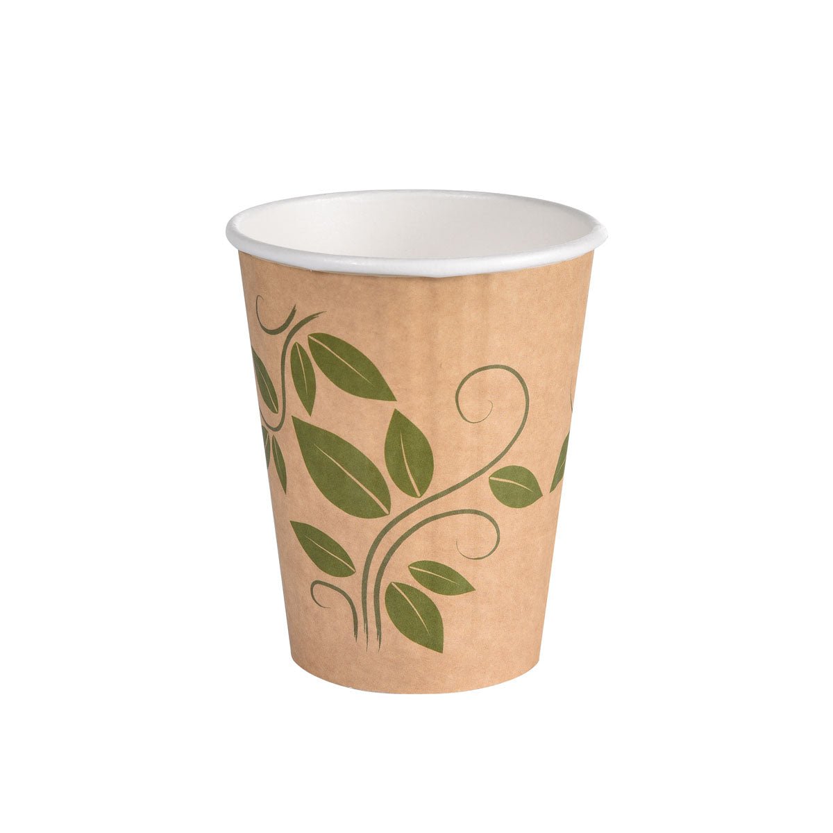 Un bicchiere termico a doppia parete Deli-Schale Crystal trasparente della Duni GmbH è rappresentato su uno sfondo bianco. L'isolamento a doppia parete mantiene le bevande calde o fredde a lungo.