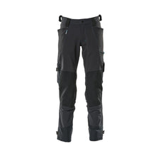 Pantaloni con tasche sulle ginocchia in Dyneema, pantaloni elasticizzati, nero-blu