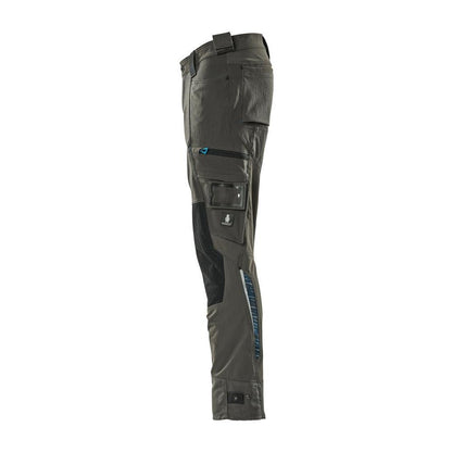Pantaloni con tasche sulle ginocchia in Dyneema, pantaloni elasticizzati, antracite scuro