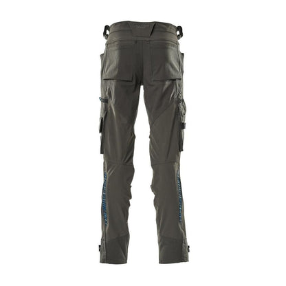 Pantaloni con tasche sulle ginocchia in Dyneema, pantaloni elasticizzati, antracite scuro