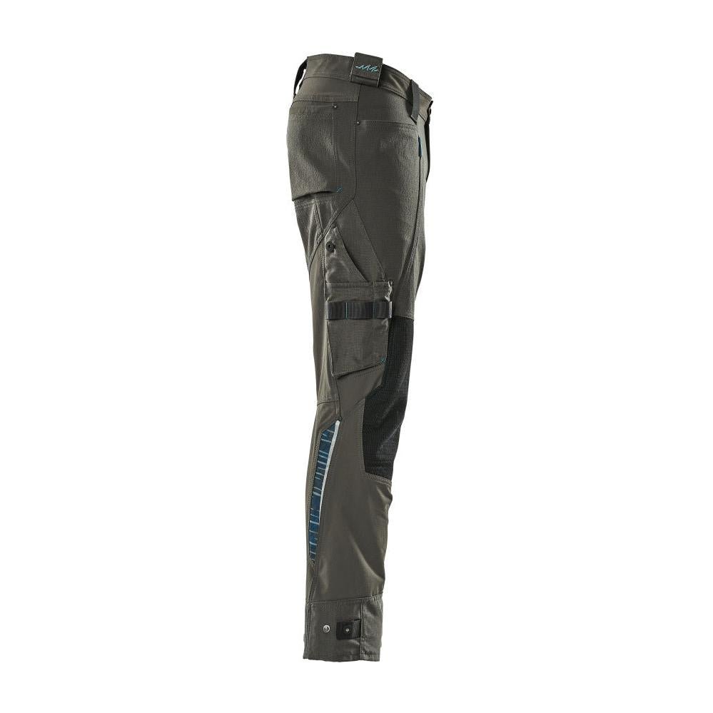 Pantaloni con tasche sulle ginocchia in Dyneema, pantaloni elasticizzati, antracite scuro