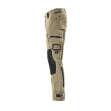 Pantaloni con tasche al ginocchio in Dyneema, pantaloni elasticizzati, kaki chiaro
