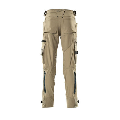 Pantaloni con tasche al ginocchio in Dyneema, pantaloni elasticizzati, kaki chiaro
