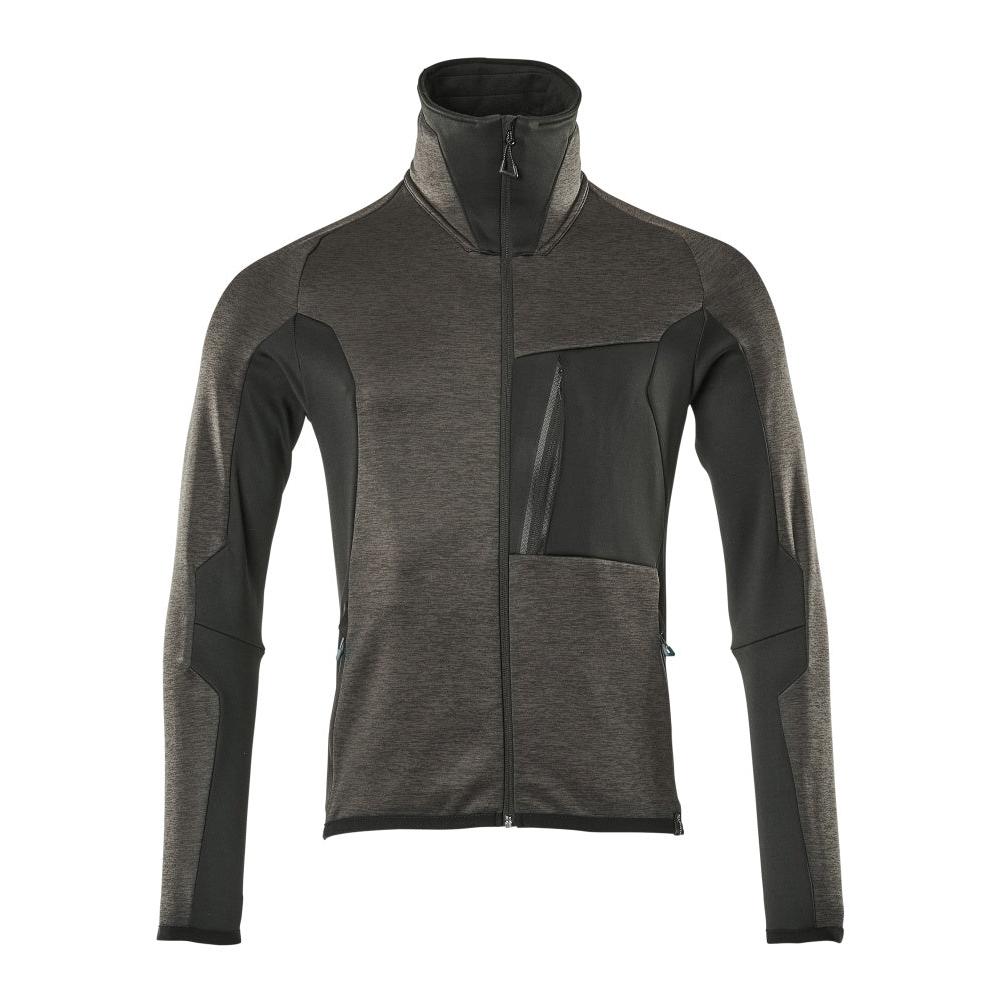 Pullover in pile con giacca in micropile con zip