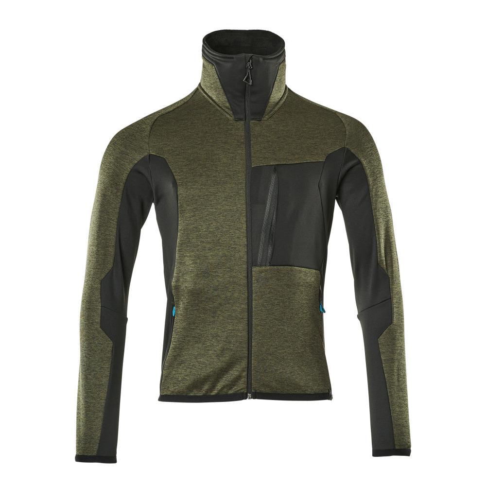 Pullover in pile con giacca in micropile con zip