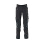Pantaloni con tasche al ginocchio, elasticizzati, pantaloni leggeri, nero-blu