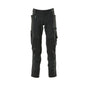 Pantaloni con tasche al ginocchio, elasticizzati, pantaloni leggeri, neri