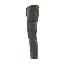 Pantaloni con tasche al ginocchio, elasticizzati, pantaloni chiari, antracite scuro