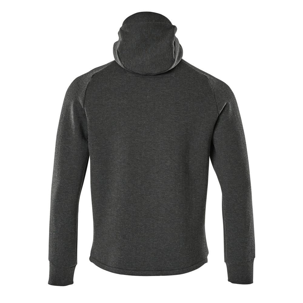 Felpa con cappuccio, felpa con cappuccio con zip, nero-mélange/nero