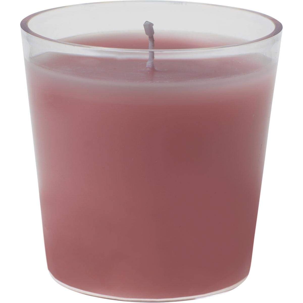 La ricarica Switch & Shine di Duni GmbH è una candela rosa (circa 30 ore) in un contenitore di vetro trasparente con stoppino centrale e cera liscia, sviluppata per una lunga durata - ideale per atmosfere rilassanti. Dimensioni: 65 x 65 mm.
