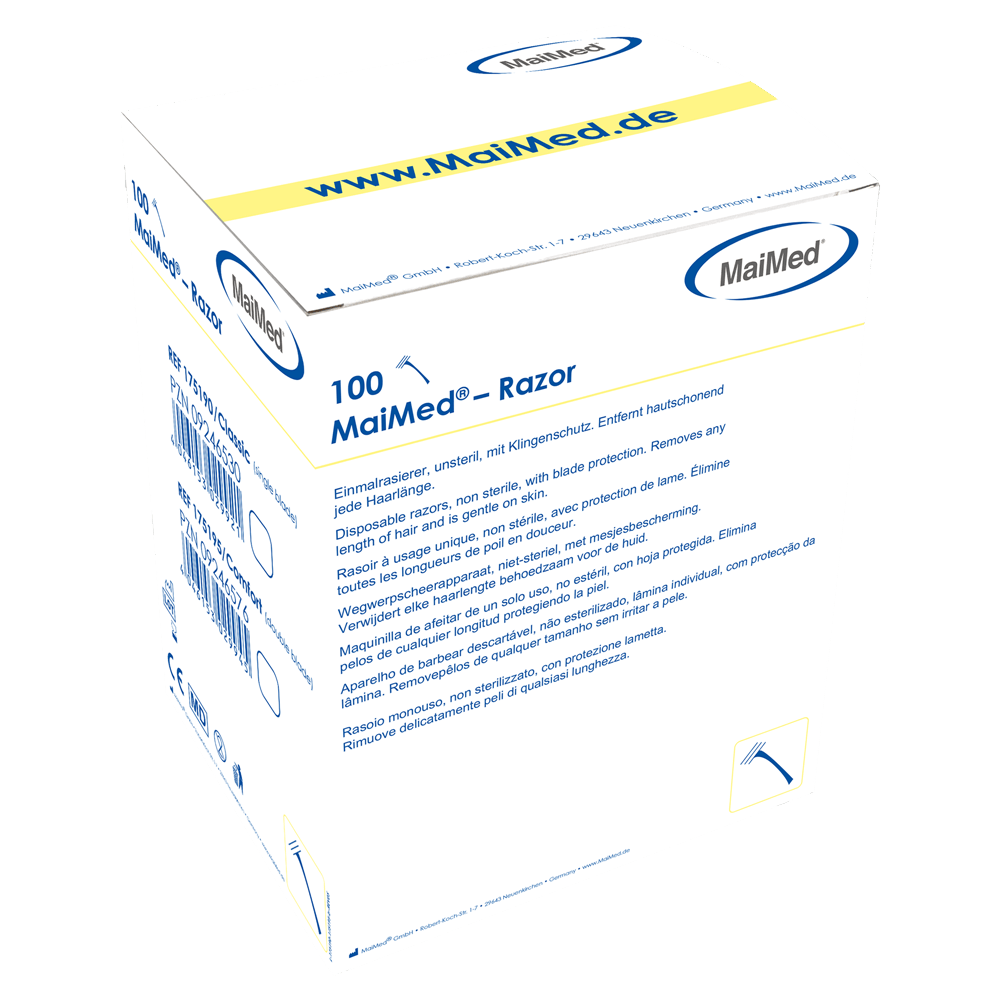 MaiMed - Razor Classic rasoio usa e getta, non sterile, 100 pz/scatola. | Scatola (100 pezzi)