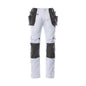 Pantalone con tasche appese, pantalone leggero, colore bianco/antracite scuro
