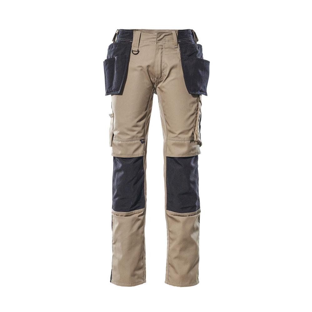 Pantaloni con tasche appese, pantaloni leggeri, kaki chiaro/nero