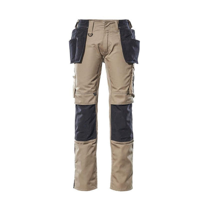 Pantaloni con tasche appese, pantaloni leggeri, kaki chiaro/nero