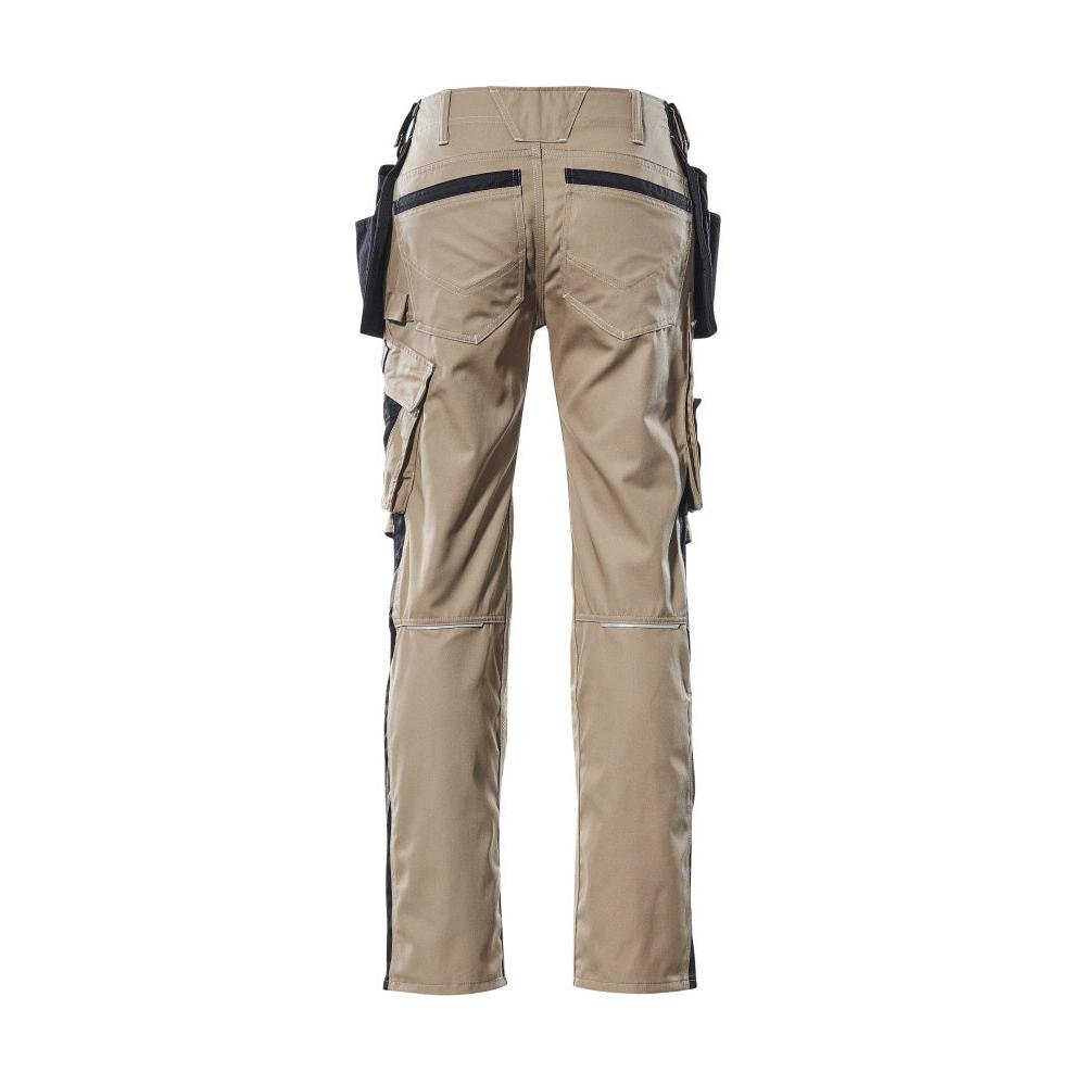 Pantaloni con tasche appese, pantaloni leggeri, kaki chiaro/nero