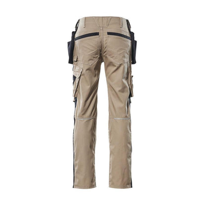 Pantaloni con tasche appese, pantaloni leggeri, kaki chiaro/nero
