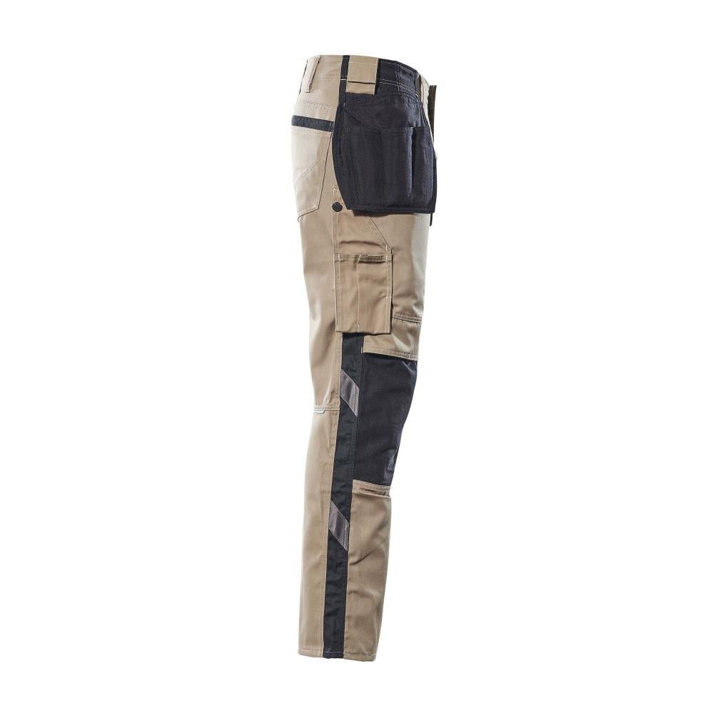 Pantaloni con tasche appese, pantaloni leggeri, kaki chiaro/nero