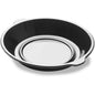 La DF Pearl L1 - 1-divisa 1 Nero PP Ø250x42 Ciotola della Duni GmbH è una ciotola rotonda e piatta con un piccolo bordo, perfetta per la ristorazione. Viene fornita in confezioni da 350 pezzi ed è fotografata su sfondo bianco.