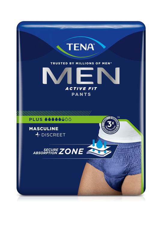 Tena Men Active Fit Pants più pantaloni di incontinenza, blu
