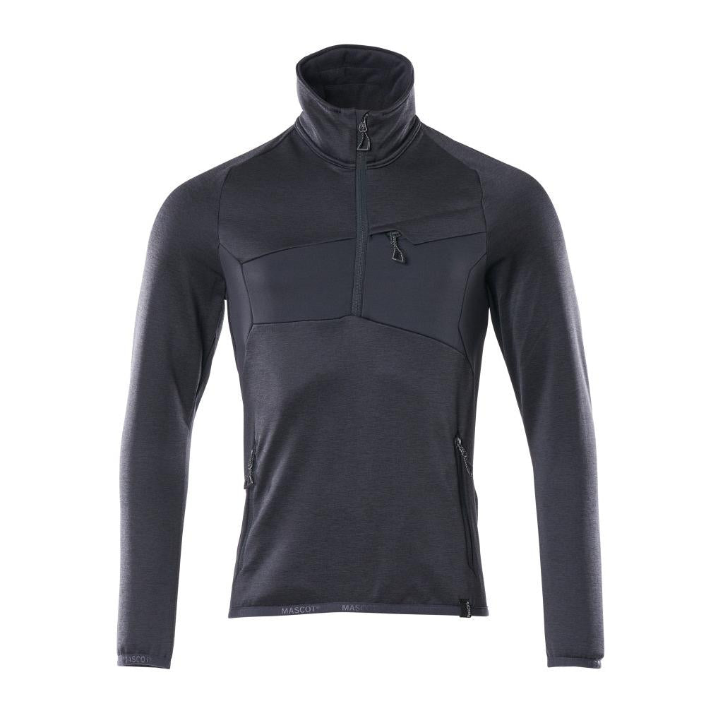 Maglia in pile con giacca in micropile con zip corta