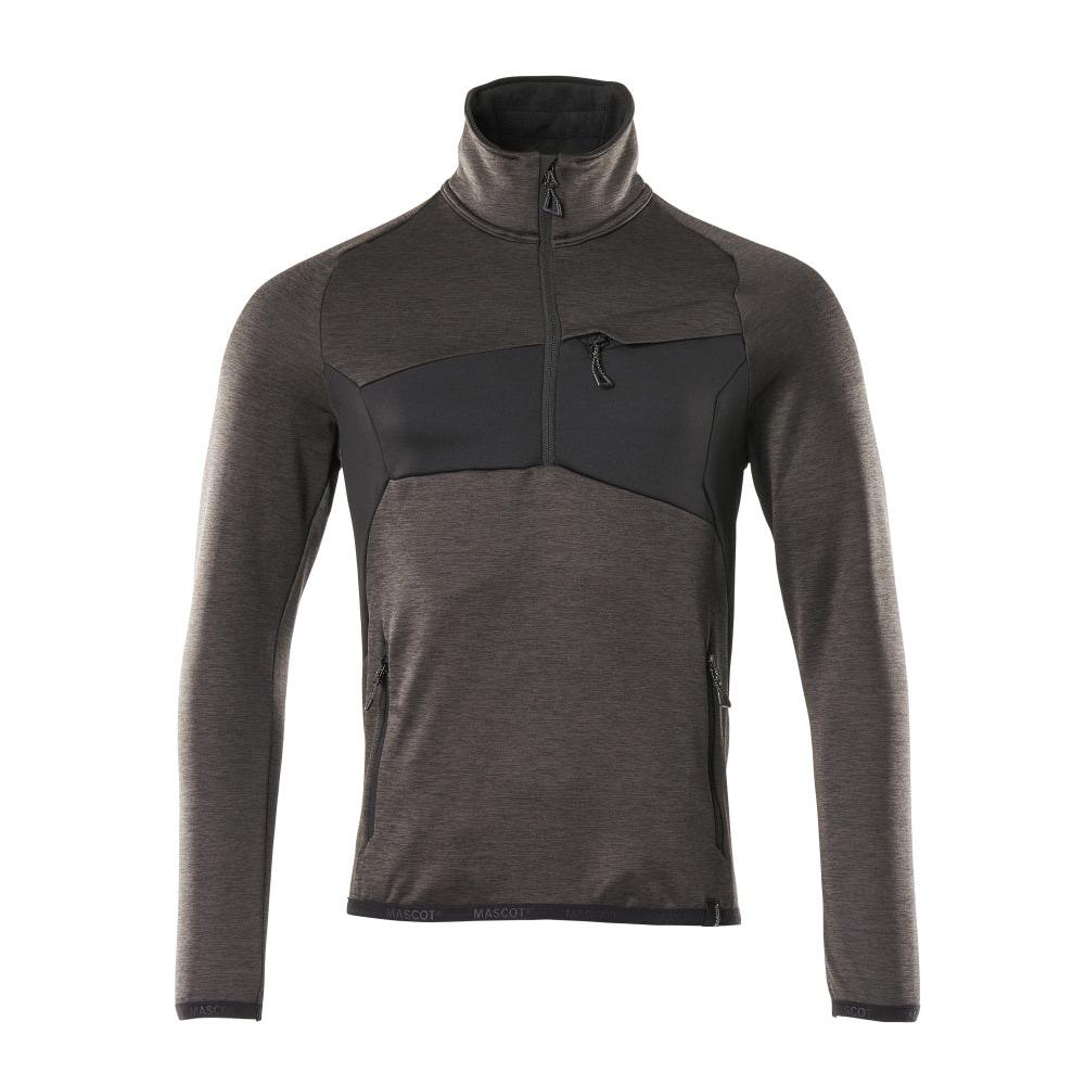 Maglia in pile con giacca in micropile con zip corta