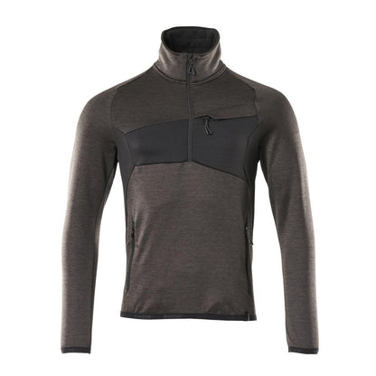 Maglia in pile con giacca in micropile con zip corta
