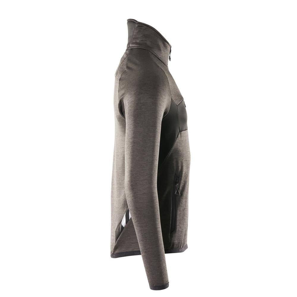 Maglia in pile con giacca in micropile con zip corta