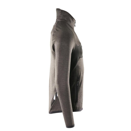 Maglia in pile con giacca in micropile con zip corta