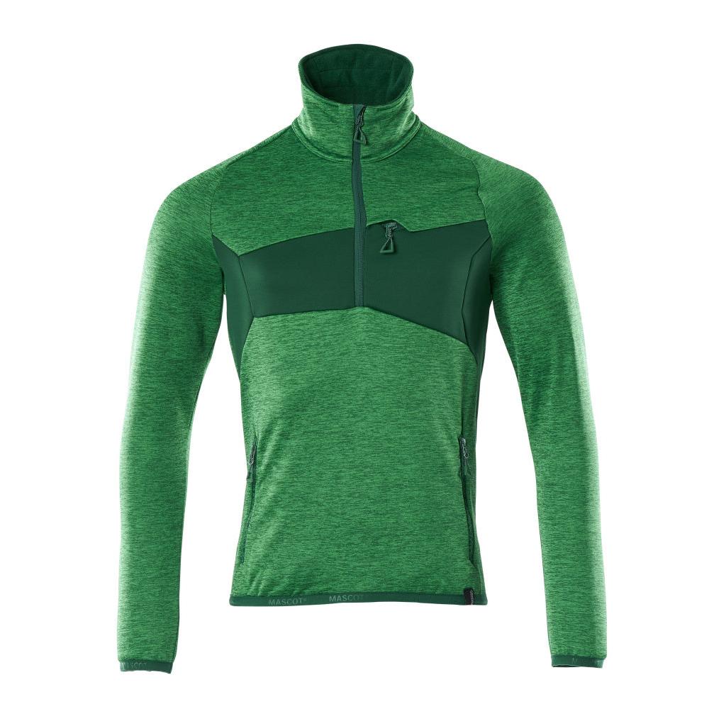 Maglia in pile con giacca in micropile con zip corta