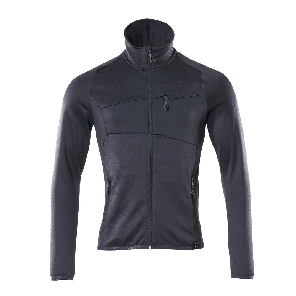 Pullover in pile con giacca in micropile con zip