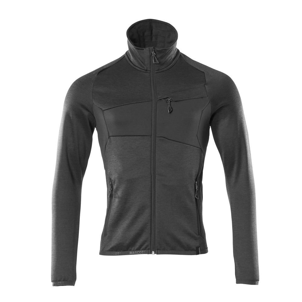 Pullover in pile con giacca in micropile con zip