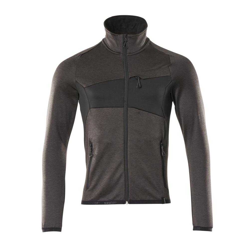 Pullover in pile con giacca in micropile con zip