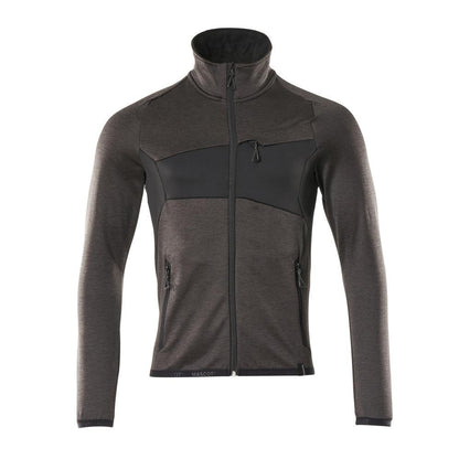 Pullover in pile con giacca in micropile con zip