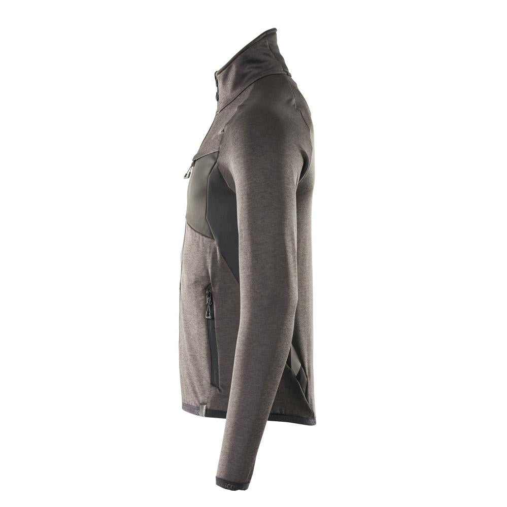 Pullover in pile con giacca in micropile con zip