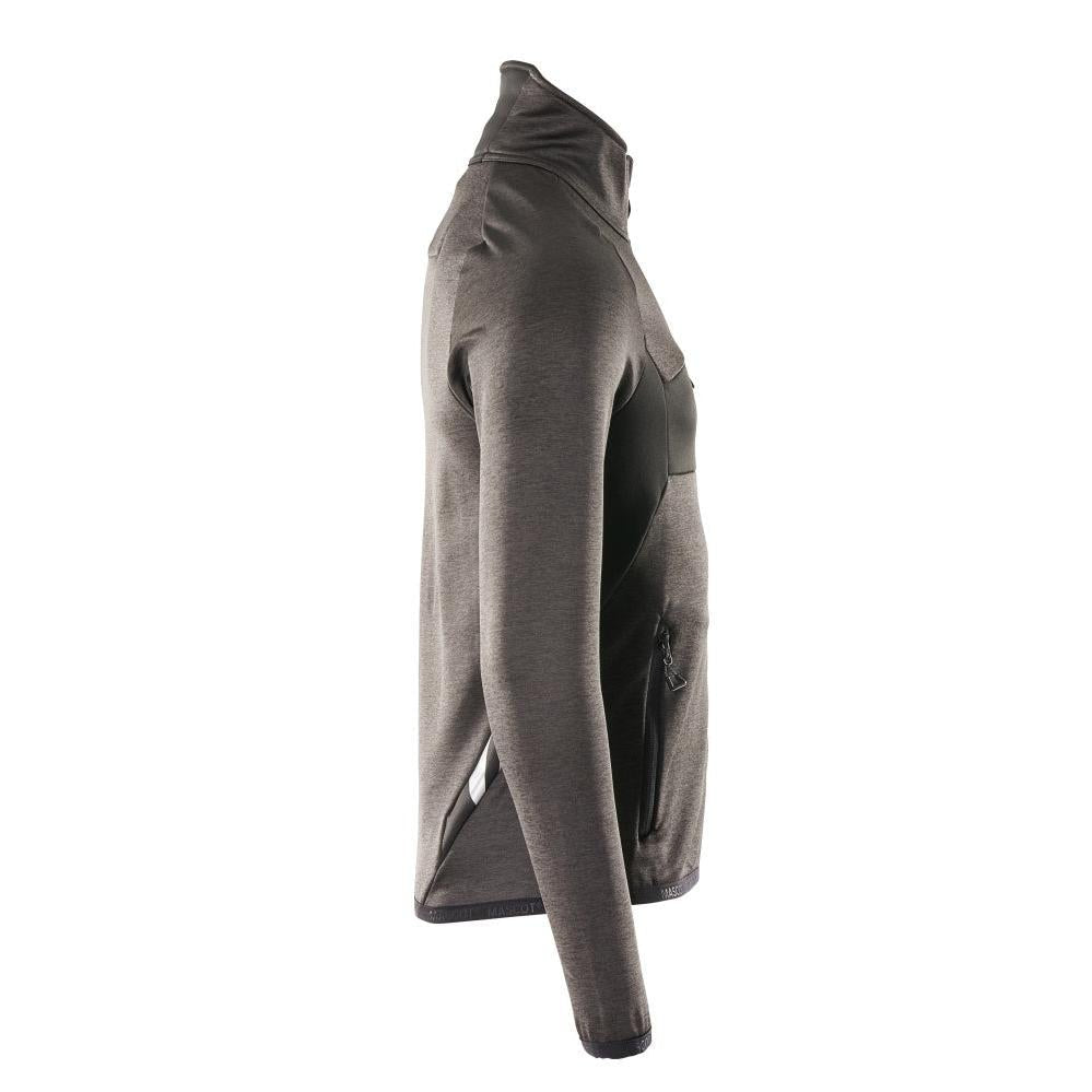 Pullover in pile con giacca in micropile con zip