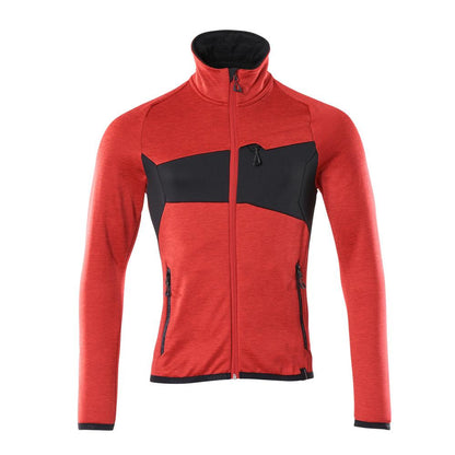 Pullover in pile con giacca in micropile con zip