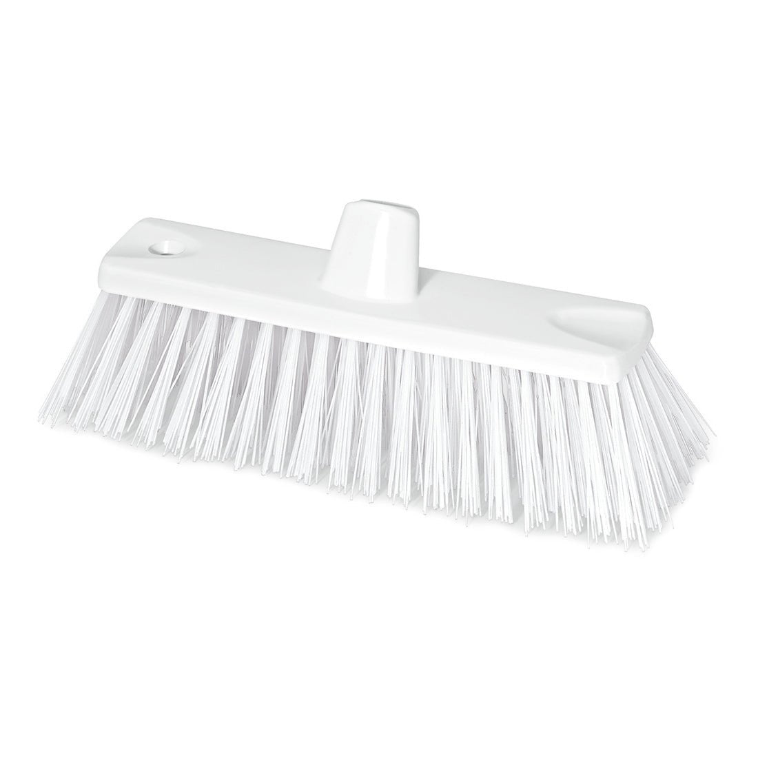 La testa di scopa grossa HACCP Nölle Profi Brush 30 cm ha setole extra dure (1,00 mm), due fori di fissaggio ed è raffigurata su un semplice sfondo bianco. Marca: Nölle Profi Brush Bürsten- & Pinseltechnik e.K.