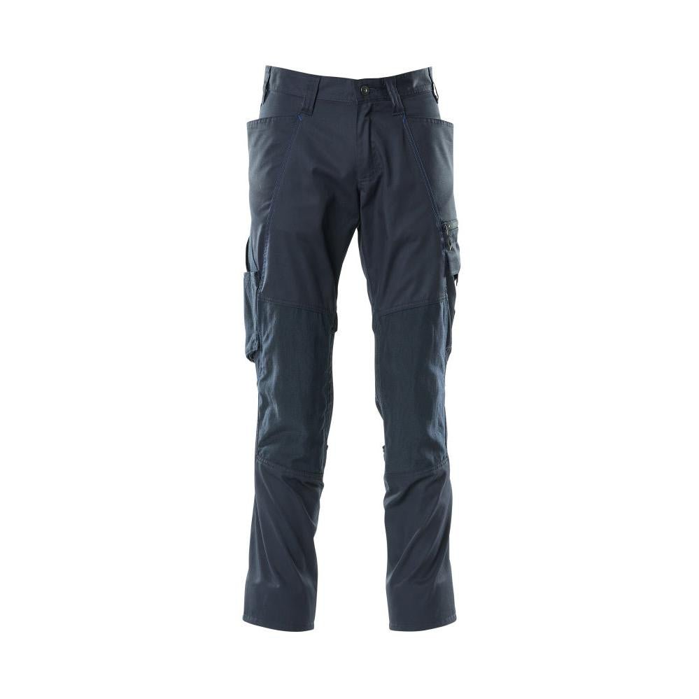 Pantaloni con tasche al ginocchio, pantaloni extra leggeri, nero-blu