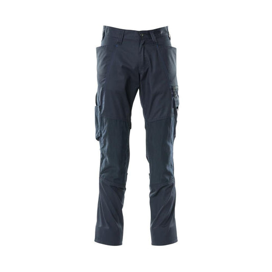 Pantaloni con tasche al ginocchio, pantaloni extra leggeri, nero-blu