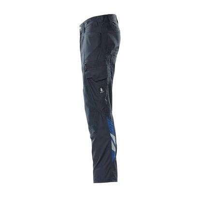 Pantaloni con tasche al ginocchio, pantaloni extra leggeri, nero-blu