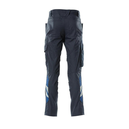 Pantaloni con tasche al ginocchio, pantaloni extra leggeri, nero-blu