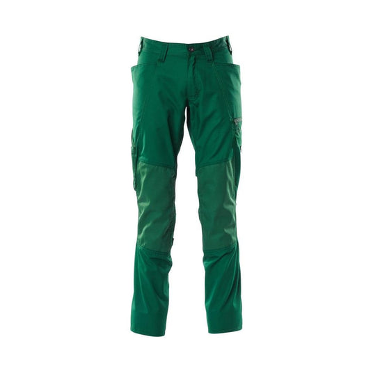 Pantaloni con tasche al ginocchio, pantaloni extra leggeri, verde