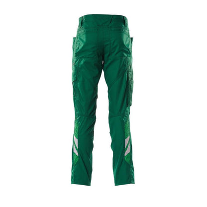 Pantaloni con tasche al ginocchio, pantaloni extra leggeri, verde